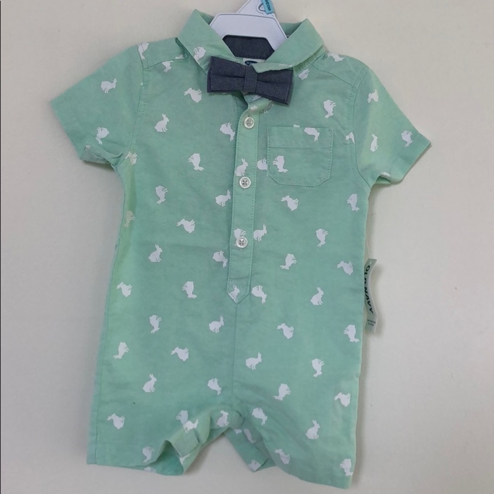 Spring Romper with Bow Tie